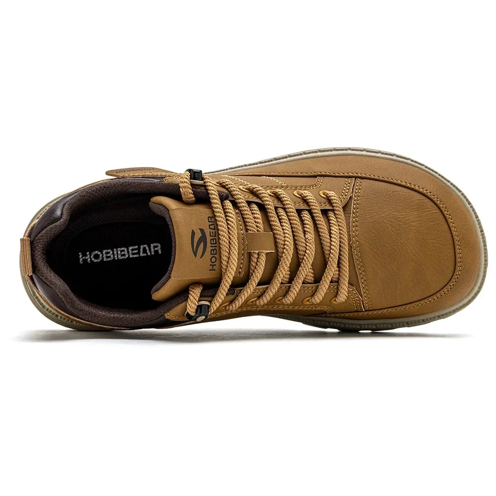 Men Wide Width Oxford Classic Artificial Leather Business Chunky-Heel Shoe Retro Lace-Up Casual Shoes