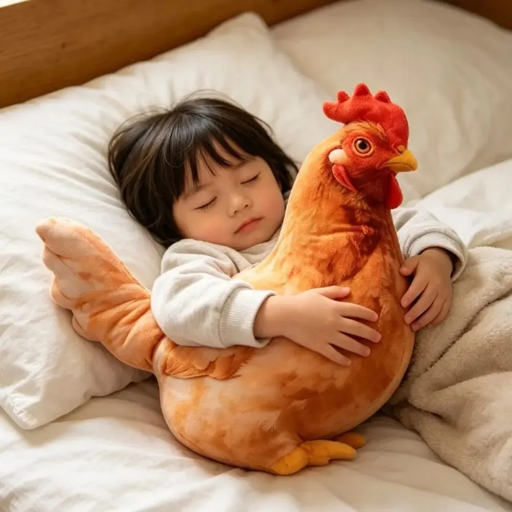Plush Material Animal Body Pillow PP Cotton Filled 30cm Size Animal Cushion Doll Toys Soft Texture 35cm Chicken Pillow For Men — image 6