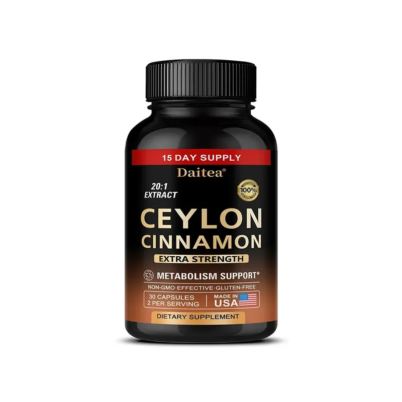 Ceylon Cinnamon Capsules - Antioxidant Promotes Heart Health and Metabolism Support The Immune System