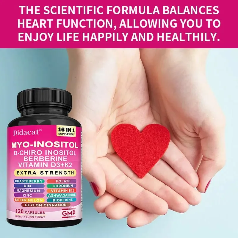 Inositol and D-Chiro-Inositol Vitamin D3+K2 Capsules Support Women's Health Balance Heart Health Promote Skin and Hair Health — image 3
