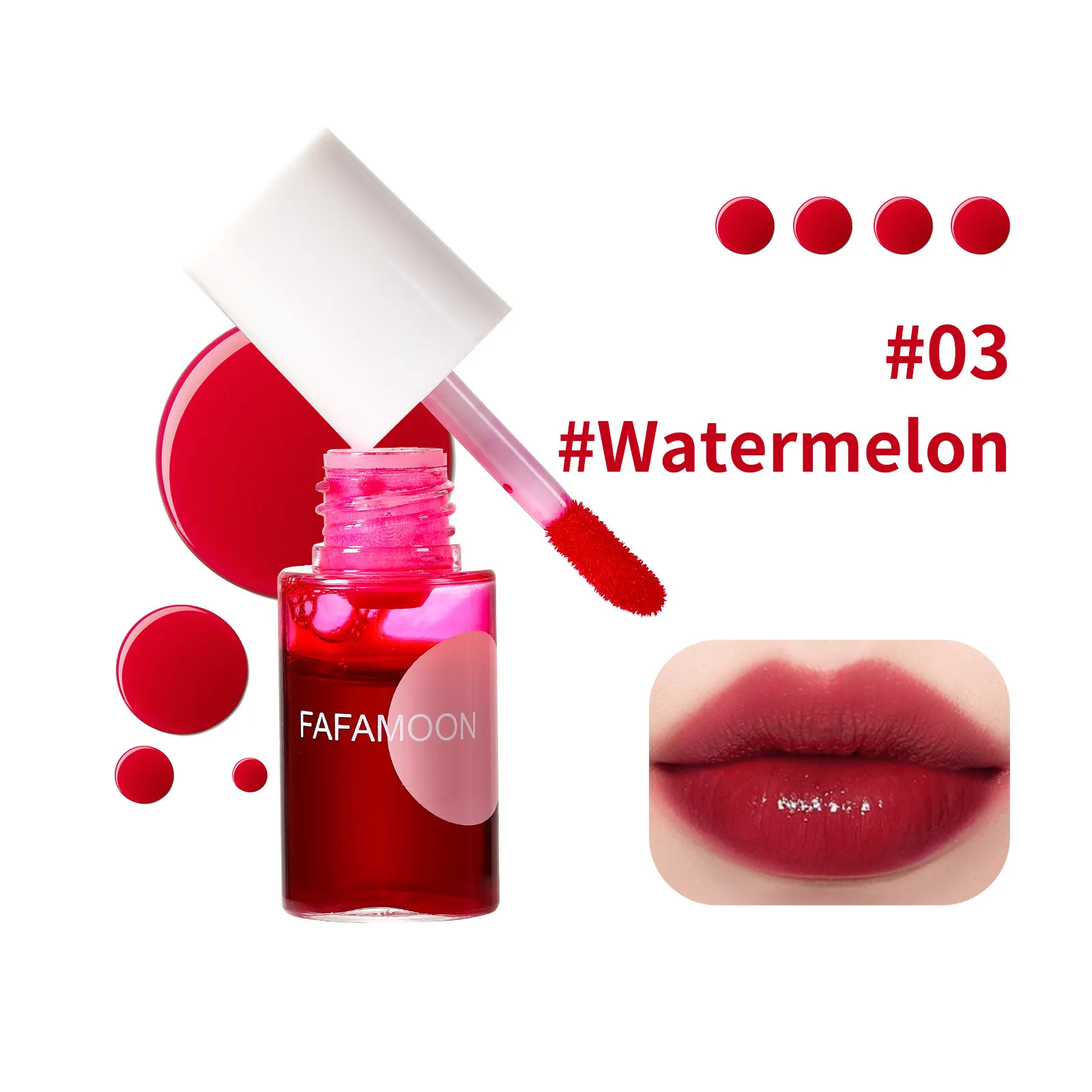 Mini Water Liquid Tint Hydratační lesk na rty Mirror Lip Glaze Dlouhotrvající voděodolná rtěnka Rosered Lip Cheek Rouge Cosmetic — image 9