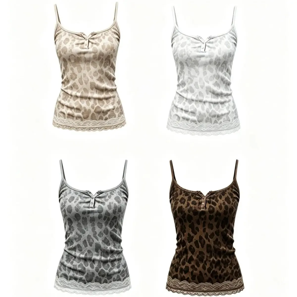 American Leopard Print Slips Bows Patchwork Lace Sexy Slim Crop Camis Top Fashion Women Y2K Outfits Festival Party Halter Vest — image 2