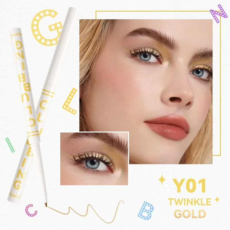 Waterproof Black White Eyeliner Pencils Long-Lasting Smudge-Proof for Bold Eye Makeup Easy Glide Formula Eye Liner Cosmetics