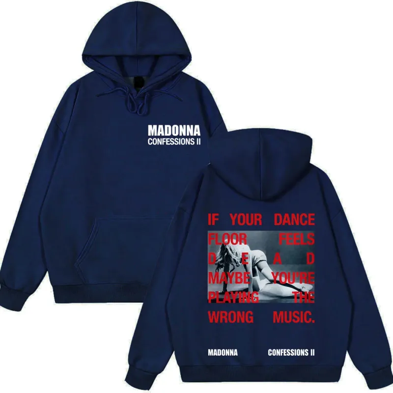 Madonna CONFESSIONS II Album Tour 2026 Print Hoodie Men Women Vintage Sweatshirts Loose Casual Oversized Long Sleeves Pullover — image 4