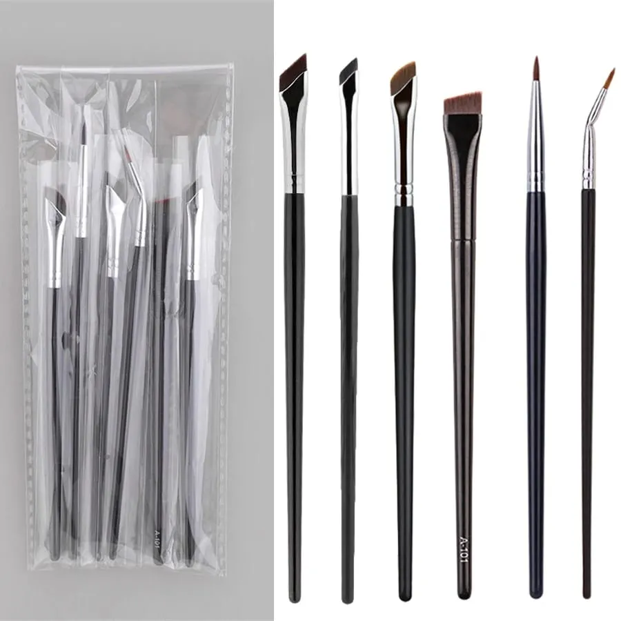 5/6 τεμ. Thin Gel Eyeliner Πινέλα Μακιγιάζ Σετ Βουρτσών Ματιών Flat Top Κονσίλερ Ματιών Βούρτσα Εργαλείο Μακιγιάζ Λεπτομερές Εργαλείο Μακιγιάζ — image 5