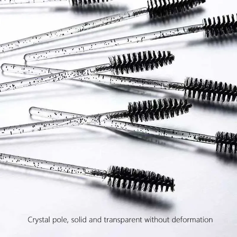 50Pcs Disposable Mascara Wands Eyebrow Spoolies Brush for Eyelash Extensions Lash Brushes with Container — image 5