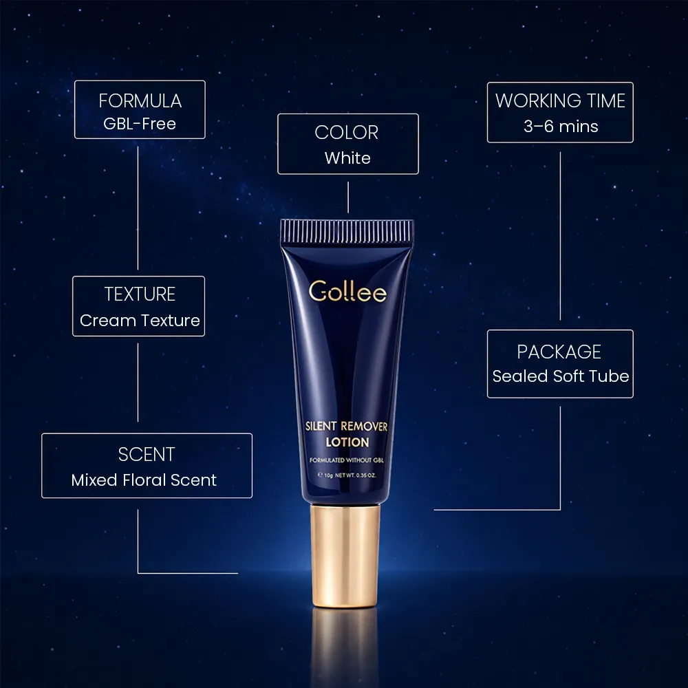 Gollee Eyelash Glue Gentle Fragrance of Flowers 3-6 Minute Unloading Adhesive Professional Remover for Lash Tools Free From GBL — image 4