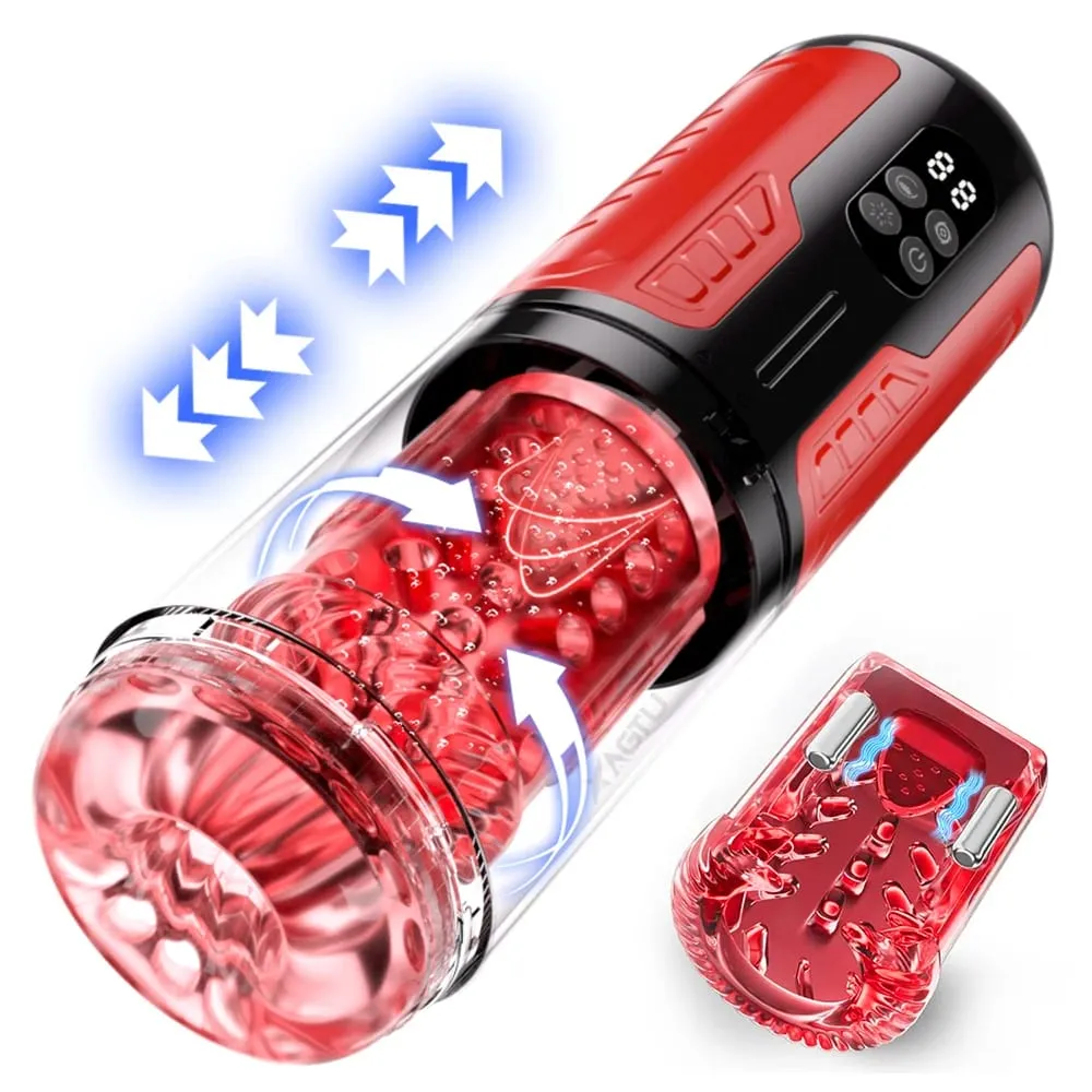 Automatic Male Masturbator Telescopic Rotation Men Masturbation Cup LCD Digital Simulation Blowjob Masturbator Sex Toys for Men — image 1