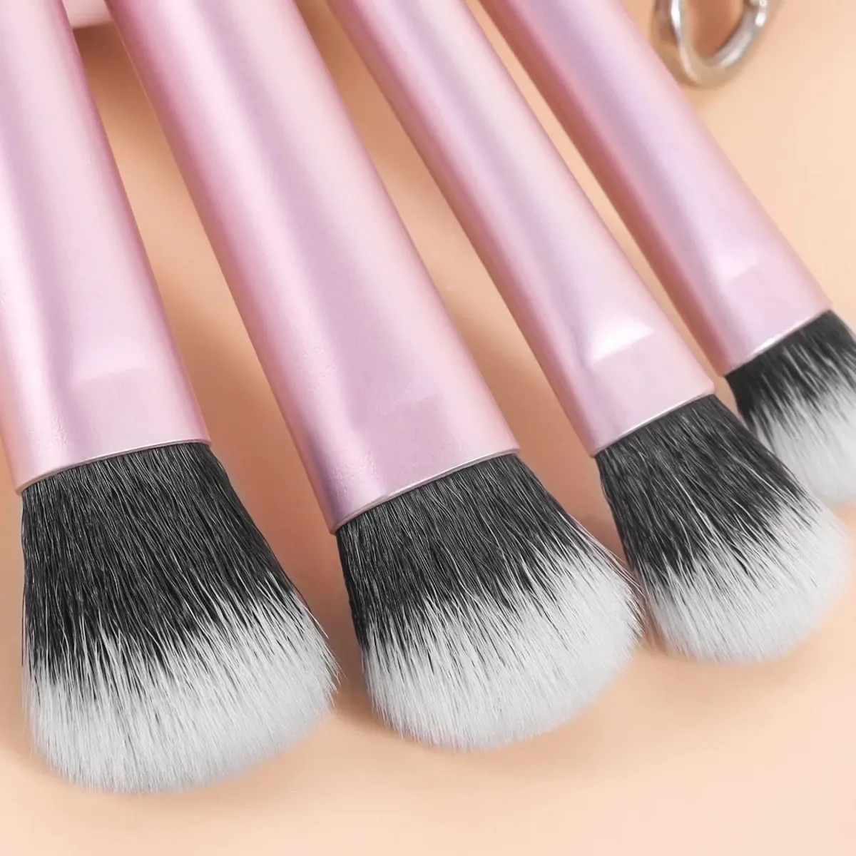 10-delt mini makeup børste sæt med taske Bærbar rejsestørrelse makeup børste fås i flere farver