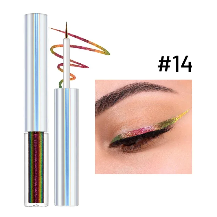 19 Colors Holographic Chameleon Liquid Eyeliner Metallic Glitter Color-Shifting Eye Liner Long Lasting Waterproof Eyes Makeup — image 19