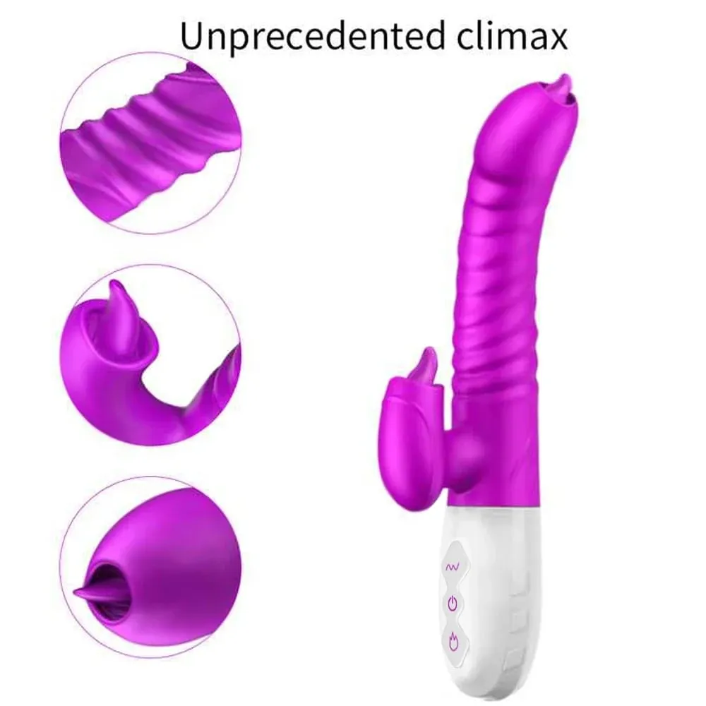 Thrusting Vibrator for Women Licking G Spot Clitoral Nipple Stimulator Heating Realistic Dildo Masturbation Adult Sex Toys — image 2