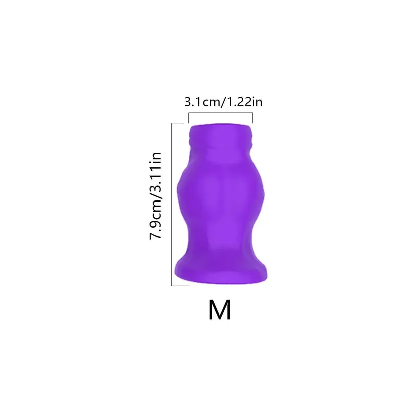 Soft Silicone Hollow Anal Plug Tunnel Butt Plug Daily Wear Flared Base Enema Dilator Anal Trainer Sex Toy for Men Women S/M/L