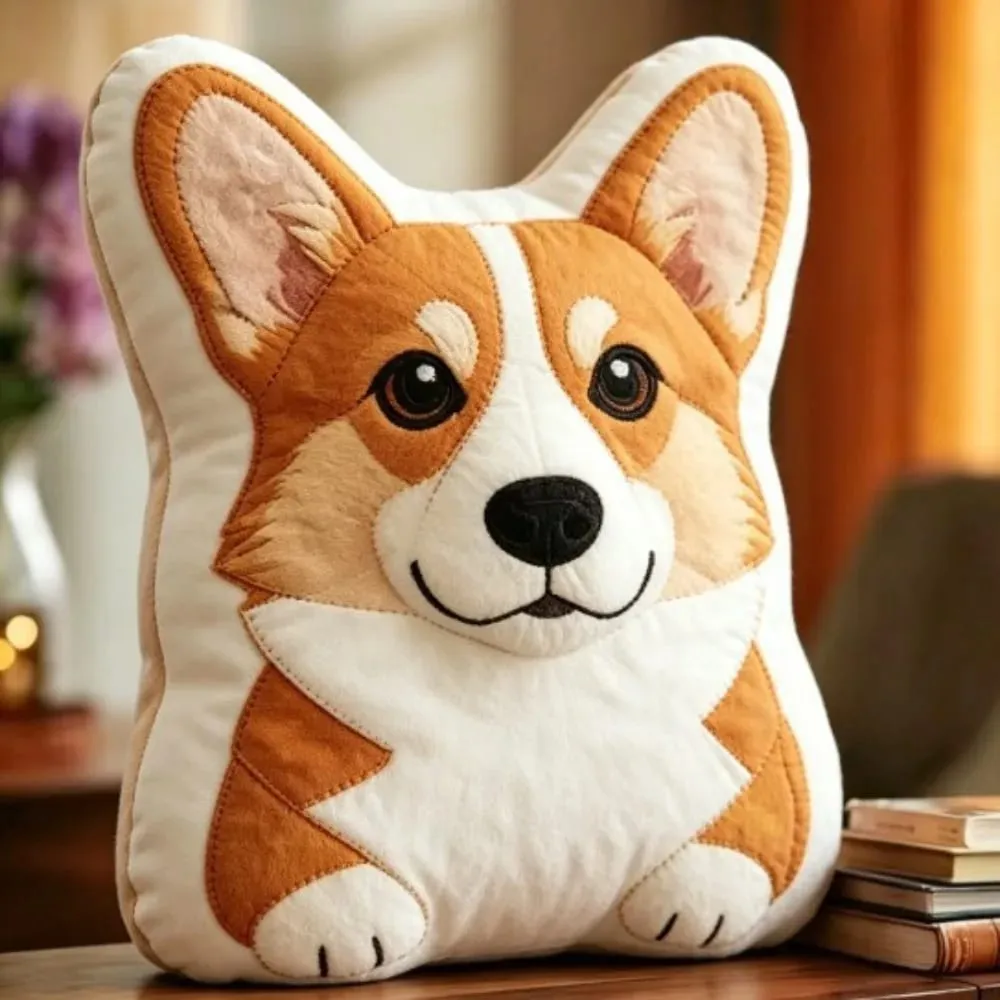Dog Shaped Pillow Animal Throw Pillow Decorative Animal Pillow Soft Fabric Shiba Dog Cushion PP Cotton Filling — image 9
