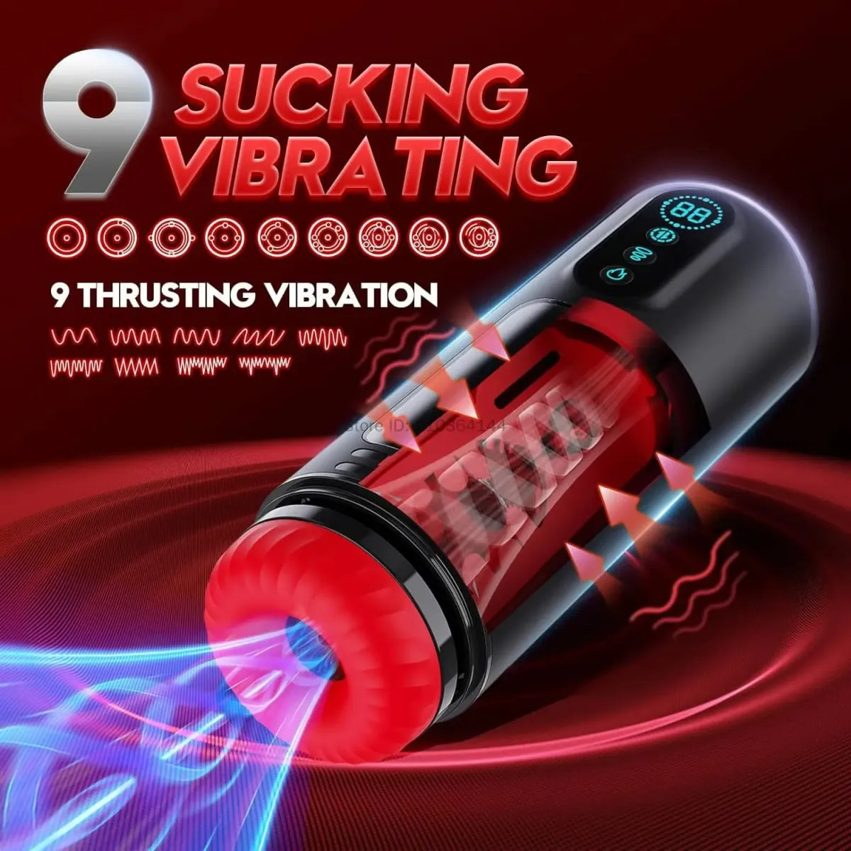 Automatic Telescopic Sucking Heating Male Masturbator Realistic Penis Pump Pocket Pussy 9 Vibrating Sex Machine Sex Toys for Men — image 2