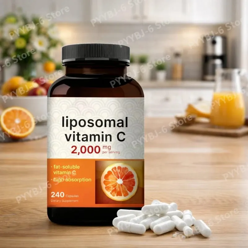 Liposomal Vitamin C 2 000mg Supports Antioxidant Health & Immune Function High Absorption Non-GMO Gluten Free– 240 Capsules