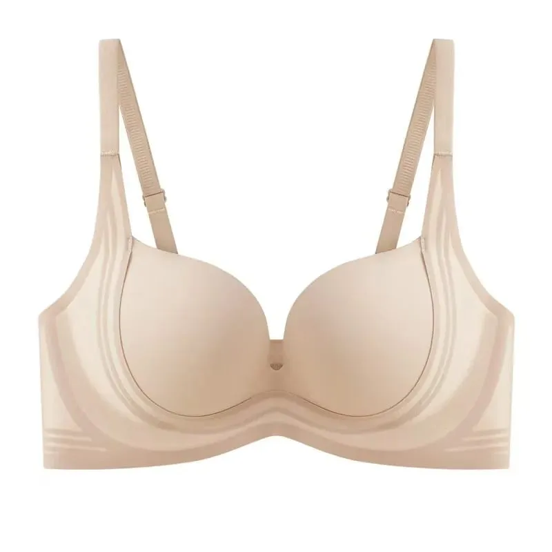 2025 Seamless Push up Bra Small Breast Gathering Enlarging Anti-Sagging Thin Top Thick Bottom No Underwire Lingerie for Women