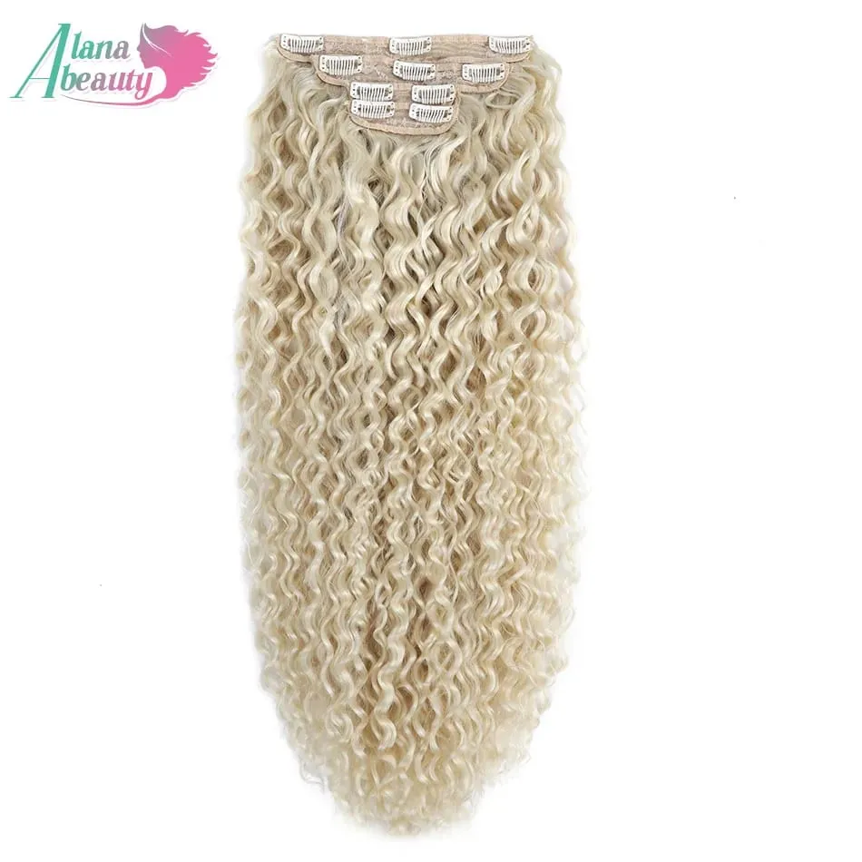 Alana 28inch Synthetic Long Water Curly Clip In Hairpieces Hair Extensions Kinky Curly Clip-in Hair Heat Resistant Organic Fiber