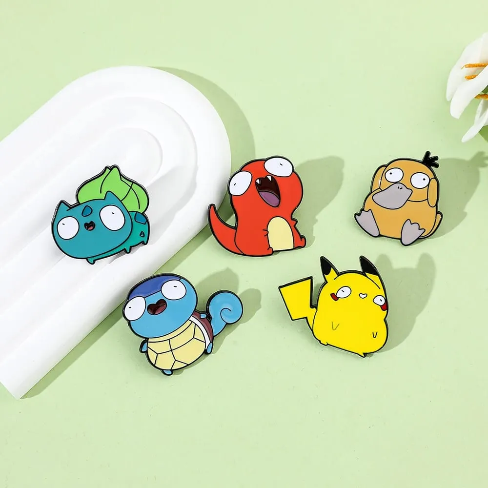 Broche en émail Pokemon Pikachu Bulbasaur, Badge d'écureuil, broche en Denim, sac à vêtements, Animal mignon, bijoux cadeau pour enfant, jouet — image 2