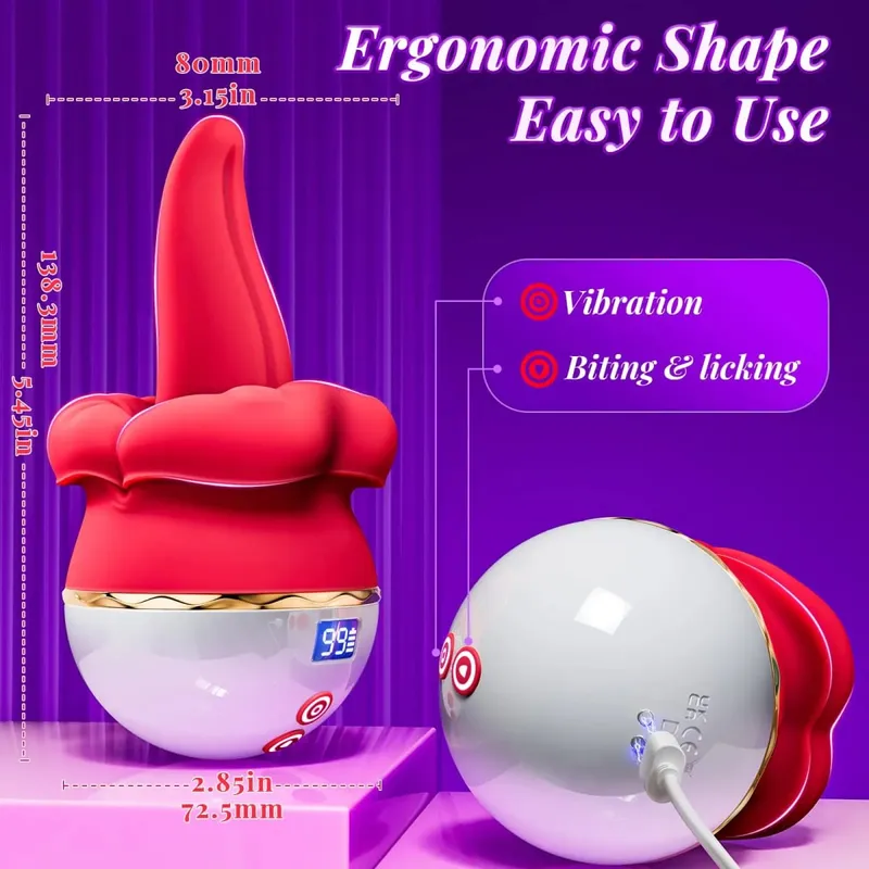 2025 New Swing Tongue Licking Vibrator Thrusting Dildo Nipple Clitoral Stimulator Female Masturbation Oral Sex Tools for Women — image 6