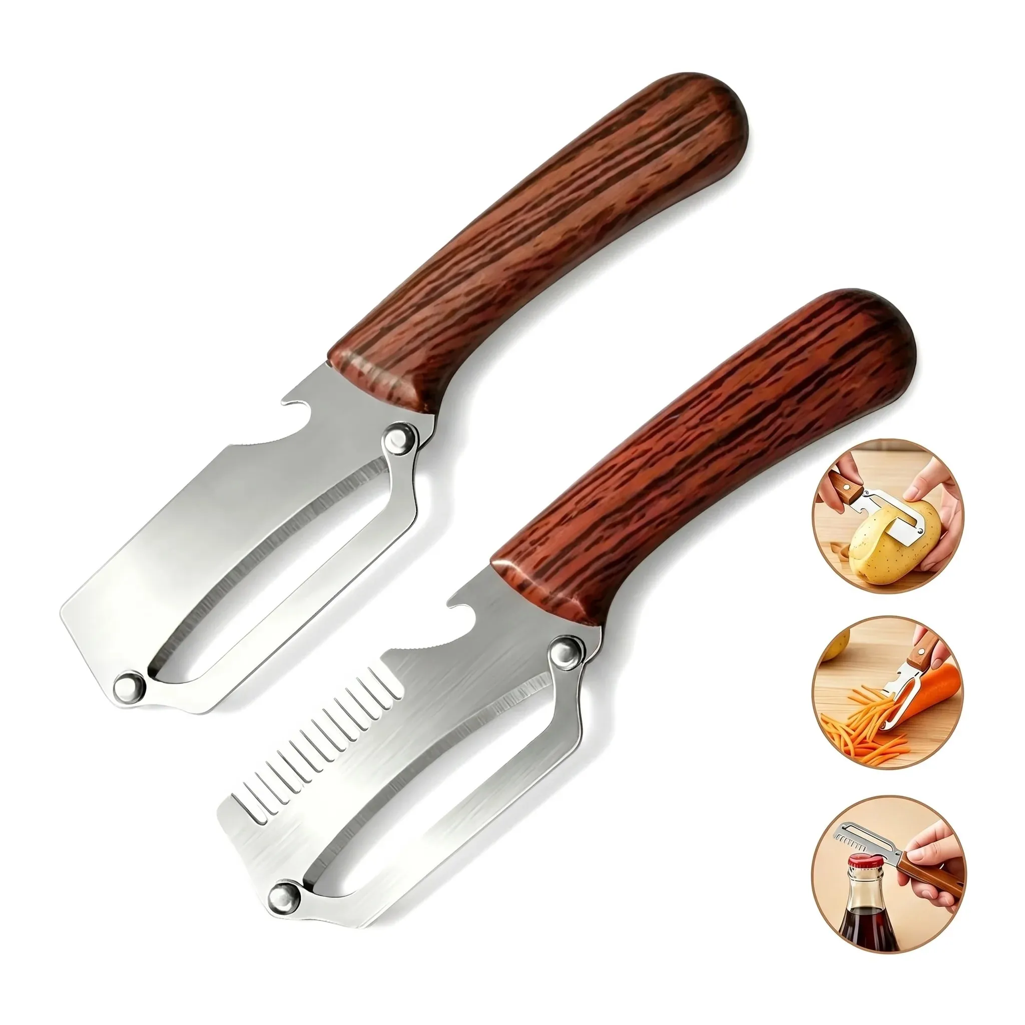 Handy Kitchen Accessory with 2-in-1 3-in-1 Vegetable Peeler and Bottle Opener Ideal for Fast and Easy Cooking — image 1