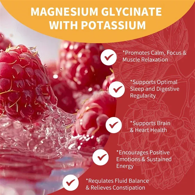 Magnesium Glycinate Gummies - Hjärnhälsa stärker muskler och ben Förbättrar sömn Slappna av nerver — image 3
