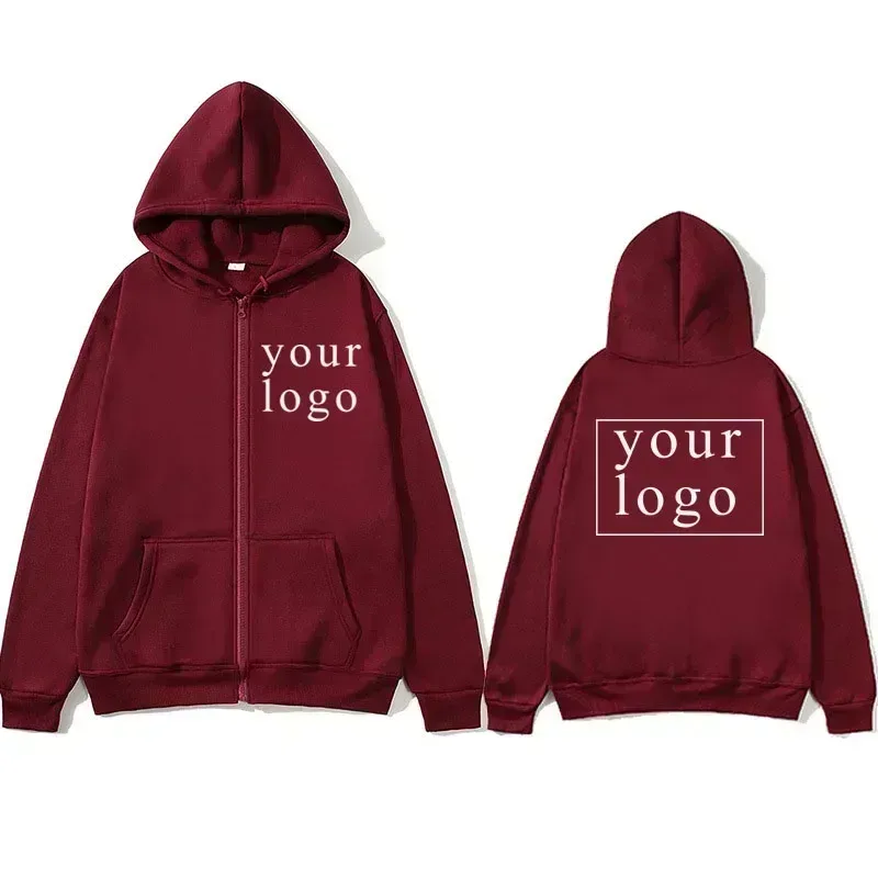 Lelaki Wanita Baharu DIY Zip kardigan hoodie 2025 Fesyen Baharu Rekaan Sendiri Logo Jenama/Gambar Tersuai Diperibadikan Di Mana-mana — image 12
