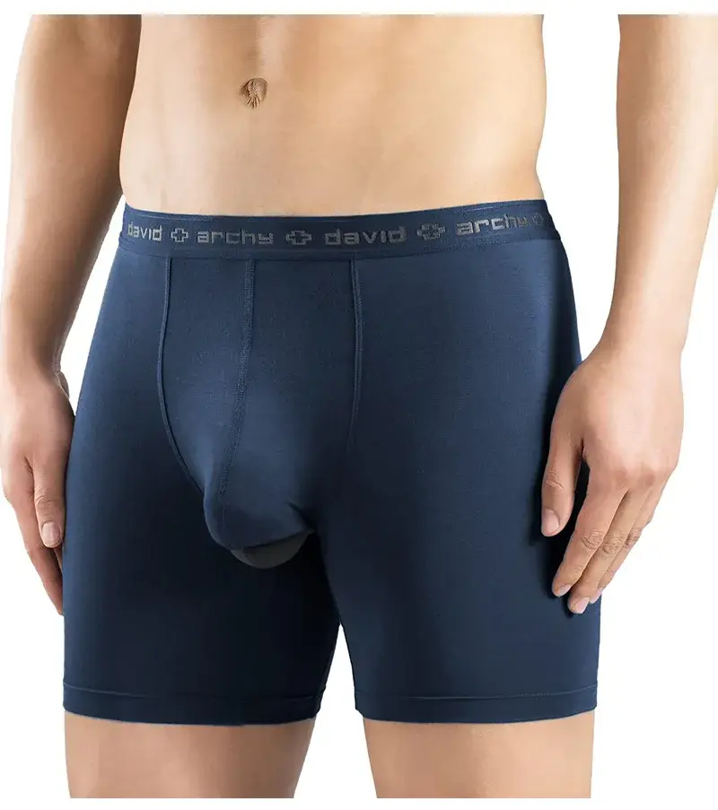 David Archy 3 Pak Celana Dalam Pria Celana Boxer Dasar MicroModal Lembut Bersirkulasi Pria Boxer Kantong Ganda Cepat Kering Olahraga Kebugaran