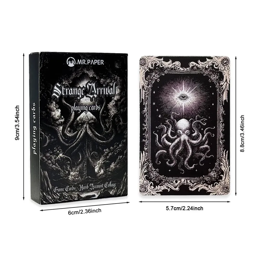 55pcs Mythos Playing Cards Strange Arrival Poker Gothic Horror Skull Octopus Board Game Card for Magic Tricks Collection Gift — image 6
