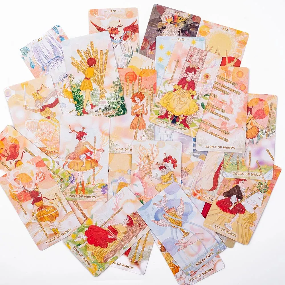 Serenity ROMANTIC REVIVAL BEGINS 80Pcs Fate Divination Tarot Cards FortuneTelling Card Games Party Board Game 10.3*6CM — image 6