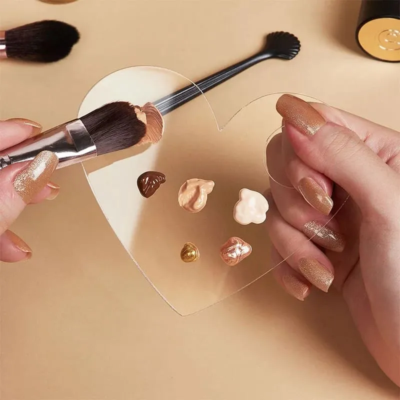 New Foundation Tray Transparent Acrylic Palette Tool Mixing Makeup Palette Makeup Spatula Artist Equipment Makeup Mixer CZYJ04 — image 8