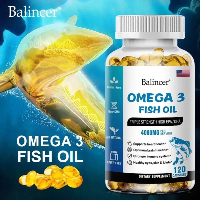 バリンサー 天然オメガ 3 魚油ソフトジェル - トリプル強度高 EPA 1200mg DHA 900mg 非遺伝子組み換えグルテンフリー栄養補助食品 — image 2