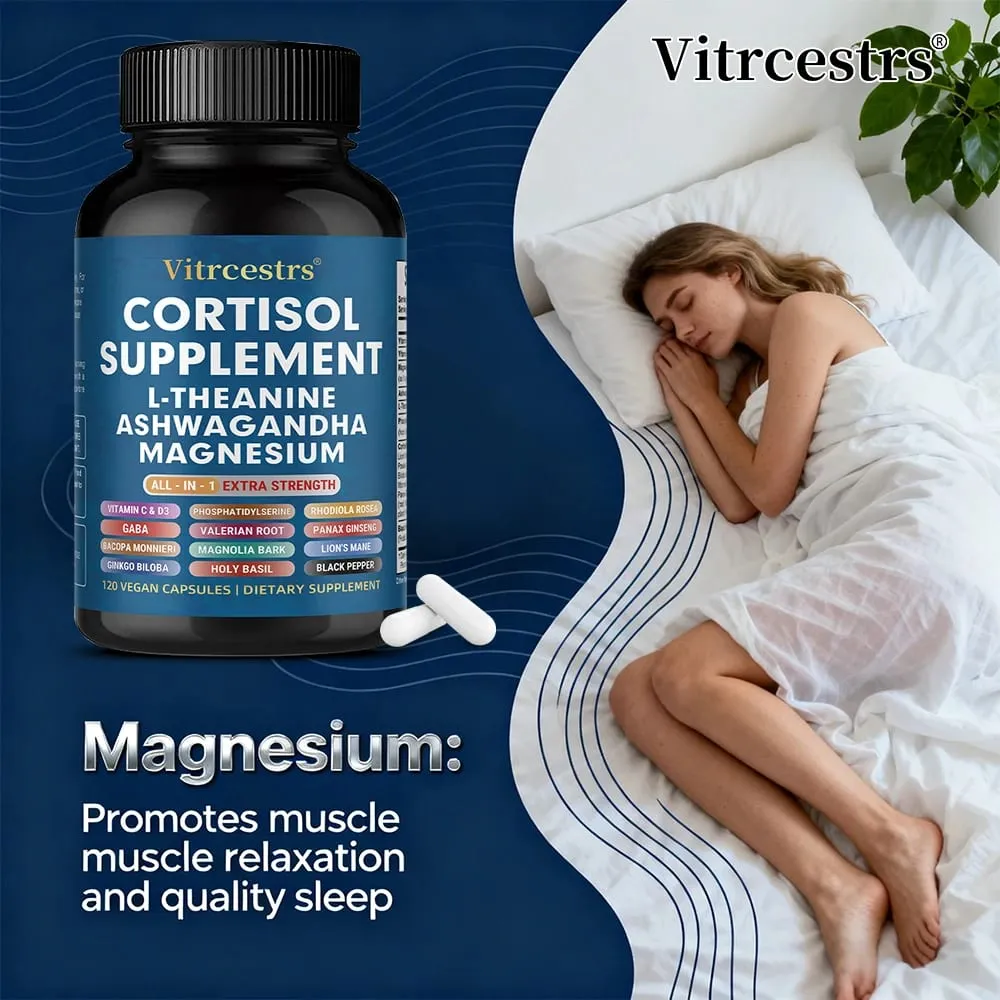 Cortisol Complex Capsules with Ashwagandha L-Theanine & Magnesium Stabilize Mood Supports Relaxation Calm & Daily Wellness — image 5