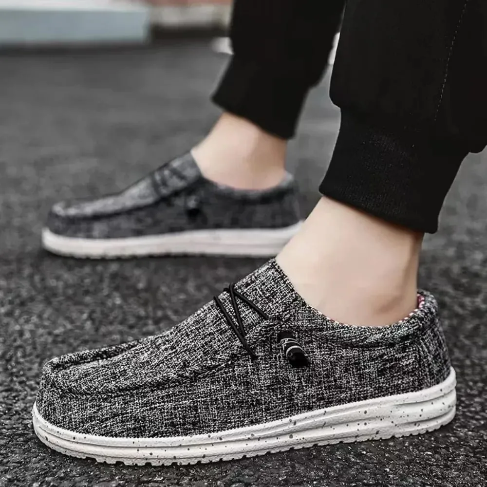 Men's Fashion Canvas Loafers Comfortable Lightweight Breathable Men's Casual Shoes Flat Slip-on Driving Shoes Man 2025 — image 5