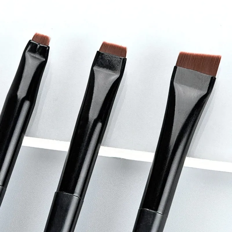 3pcs Blade Eyeliner Brush Eyebrow Brush Portable Flat Fine Eyeliner Pencil Eyebrow Contour Makeup Brush — image 3