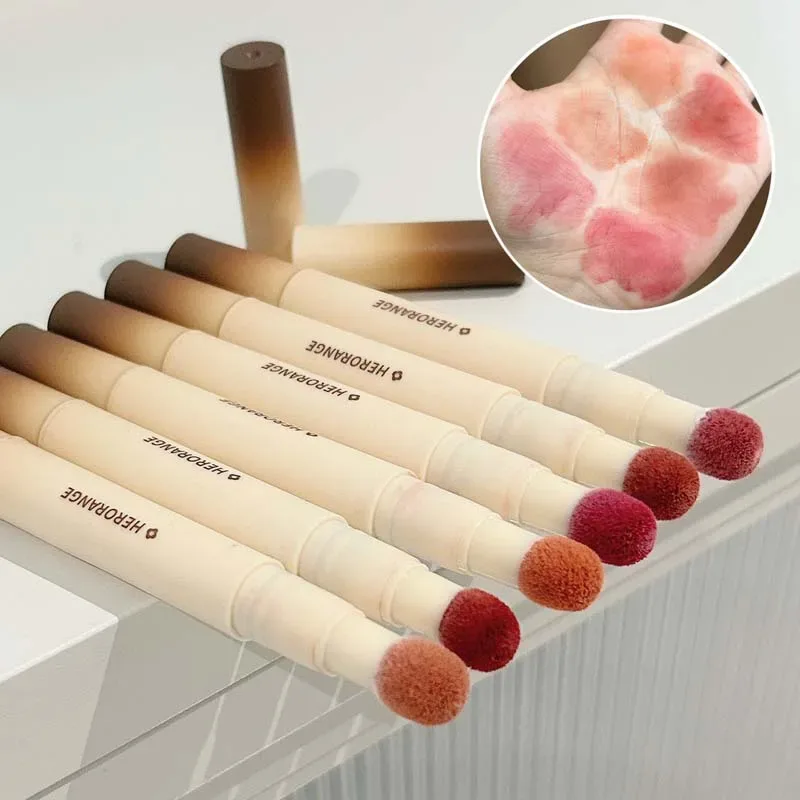 Mousse Velvet Matte Lip Tint Sponge Tip Design Creamy Non-Dry Texture Soft Foggy Finish for Natural Daily Lip Makeup