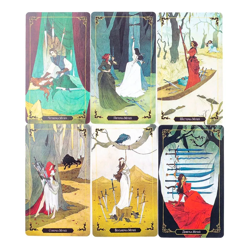 таро темного дерева Darkwood Tarot 78 Cards Deck Russian Visions Divination Edition Deck Board Playing Games 10.3x6CM — image 6