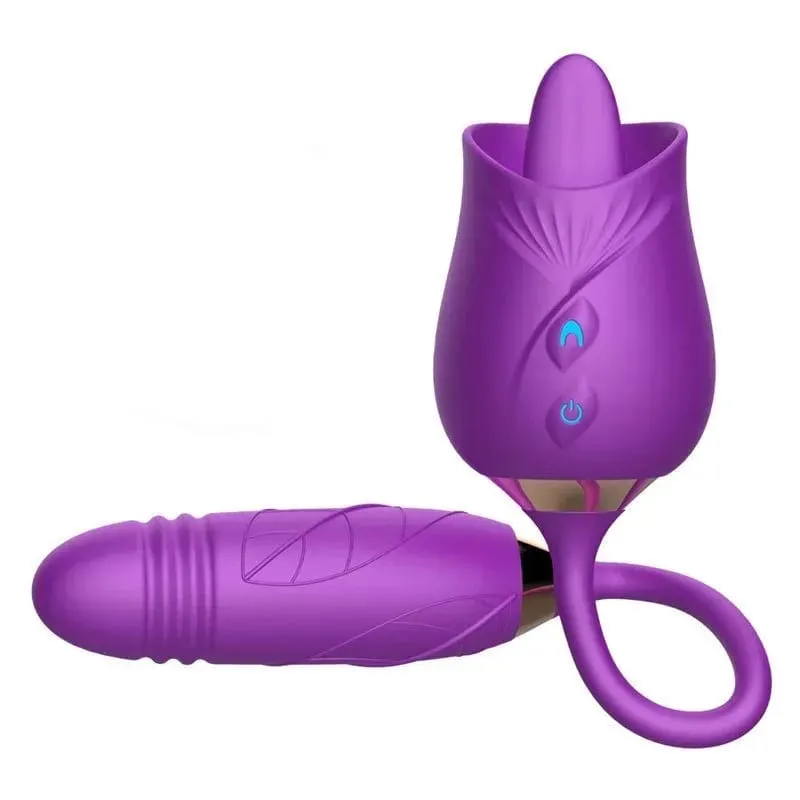 3in1 Thrusting Anal Vibrator Female Rose Sucking Clitoris Stimulator Dildo Licking Vagin Massager Masturbator Sex Toys for Women — image 11