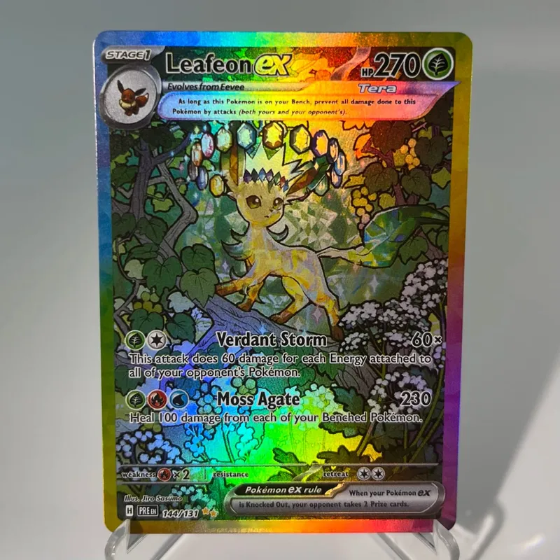 Prismatic Evolutions PKM Cards PTCG5-A GX Rainbow Umbreon Sylveon Leafeon ex Rare Collection Battle Toys Gifts for Hobbies — image 7