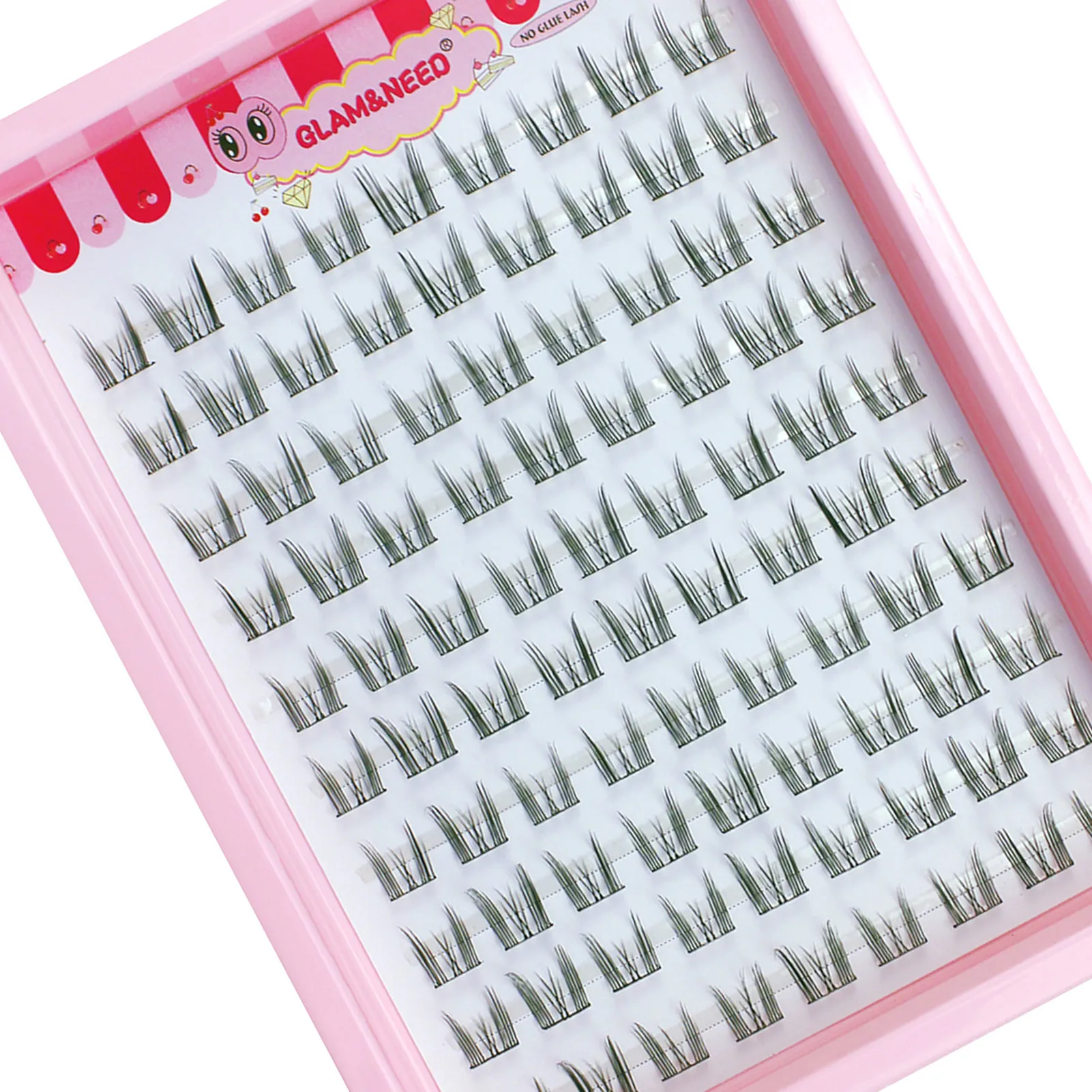 10 Rows Cat Eye Single Cluster Fake Eyelashes Natural Cosplay Makeup False Eyelashes Self-adhesive Natural Wispy Lash Extension — image 3