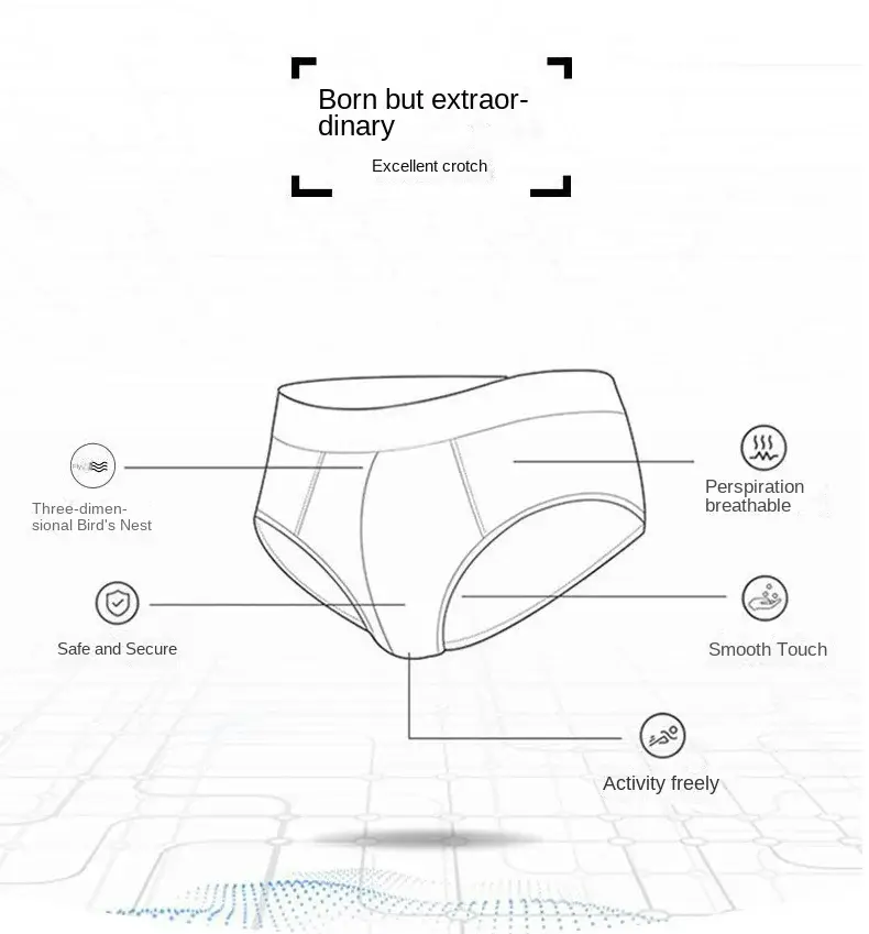 Solid Men Summer Ice Silk Underwear Boxershorts Briefs Breathable Underwear Bamboo Carbon Fiber Anti-Bacterial Hollow Panties — image 8