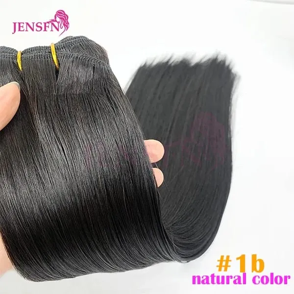 Straight 100% Real Human Hair Weft Bundles Extensions 50g/Pcs 16"-24" Remy Natural Hair Sew In Weaves Brown Blonde Color — image 8