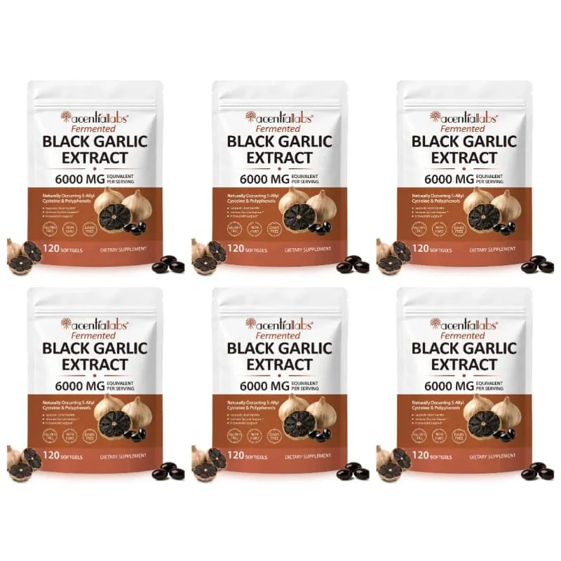 Black Garlic Extract Softgels 600mg 10:1 Concentrate for Heart Wellness Immune Support Digestive Balance Vitality 120 Count — image 10