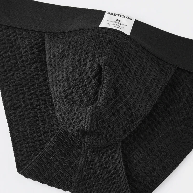 Men Woven Mesh High Fork Brief Adult Underwear Breathable U Pouch Elastic Soft G-string Thong Unisex Panties Men's Underpants — image 2