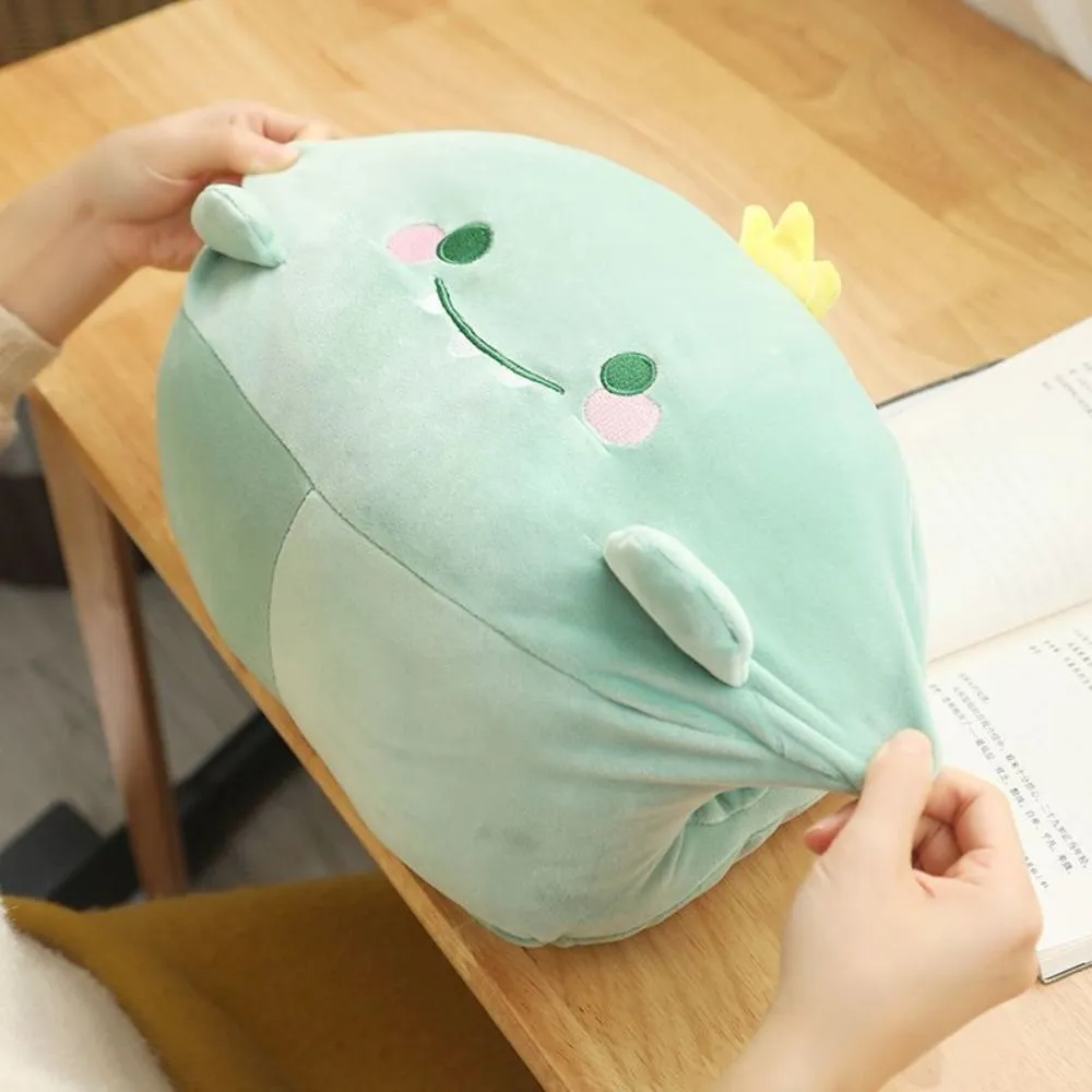 Mainan Mewah Kreatif Bantal Mewah Penghangat Tangan Super Lembut Tetap Hangat Bantal Tidur Siang Kantor Bantal Kartun Hewan Mainan Boneka Kantor — image 4