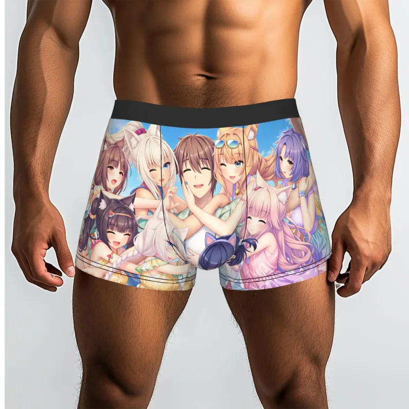 อะนิเมะ N-Nekopara Chocola วานิลลาชุดชั้นในชายพิมพ์เกมกางเกงบ็อกเซอร์กางเกงขาสั้นกางเกงกางเกงนุ่ม — image 18