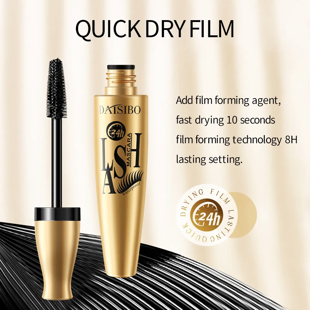3D Fiber Mascara Long Black Waterproof Black Mascara Volume Curling Eyelash Extension Makeup Cosmetic Mascara Liquid
