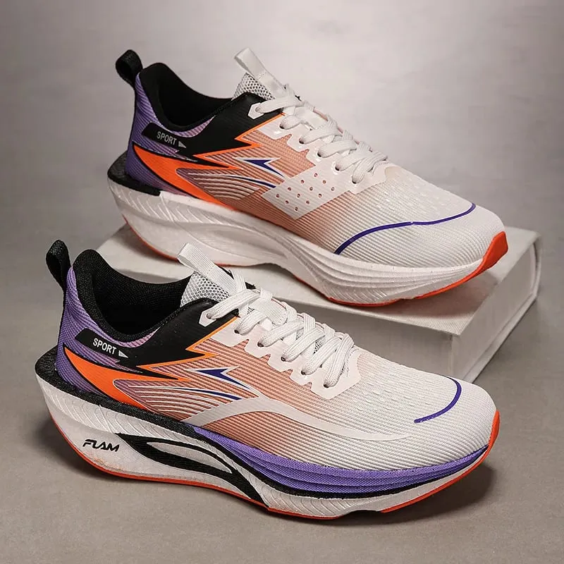 Marathon Men Sports Running Shoes Women's Carbon Board Air Cushion Breathable Athletic Lightweight Comfortable Nonskid Sneakers — image 5
