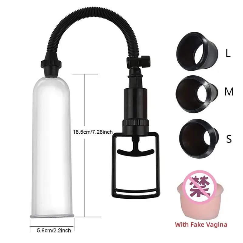 Manual Penis Extender Pump Sex Toys Dick Stimulate Extender Masturbator Male Vacuum Pump Penis Enlarger Big Dick Lasting Trainer