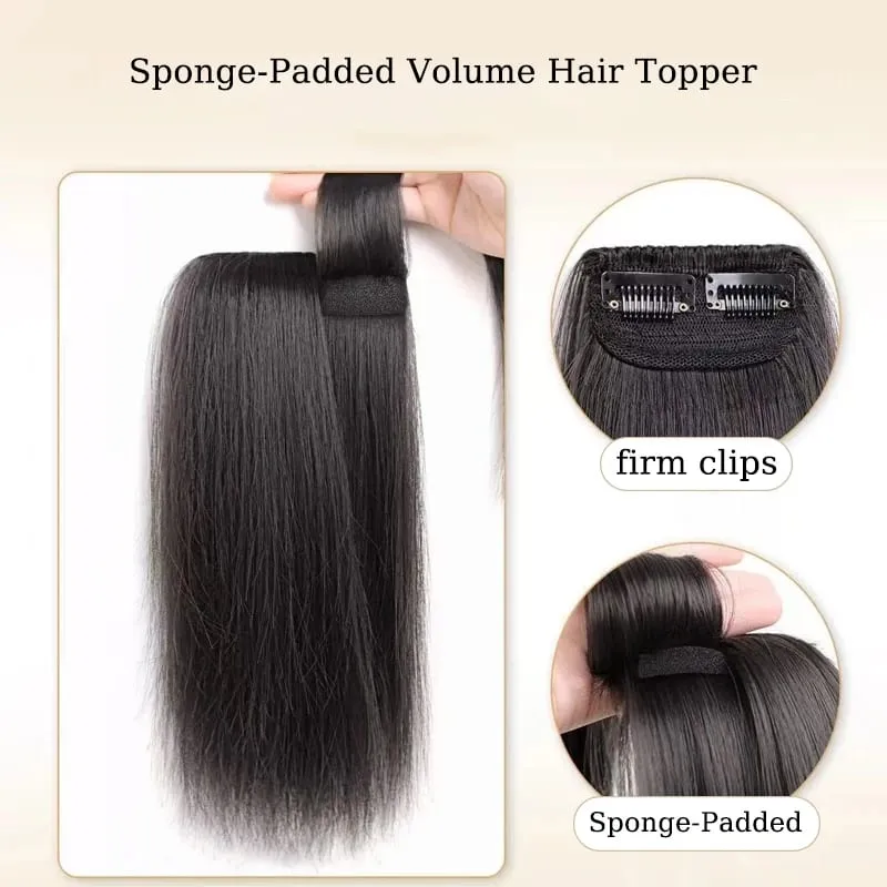 Synthetic Hair Extensions Volume Hair Pad Wig Clip-in Root Lifter Pad Hairpiece with Sponge Invisible Hair Pad for Women Wear — image 3