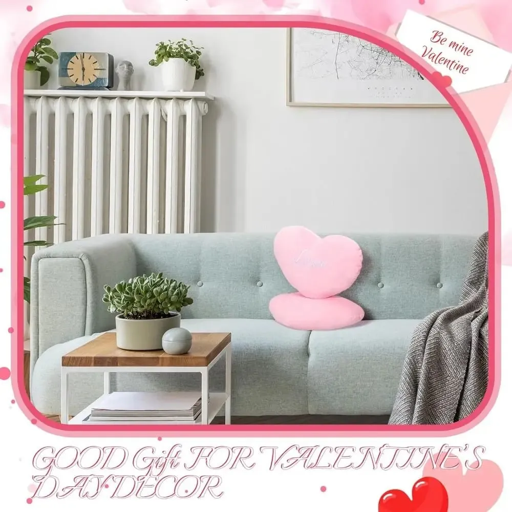 Hot Heart Shape Heart Plush Pillow Pink Color Valentines gift Soft Pillow Red Color Stuffed Pillow Home Decorative